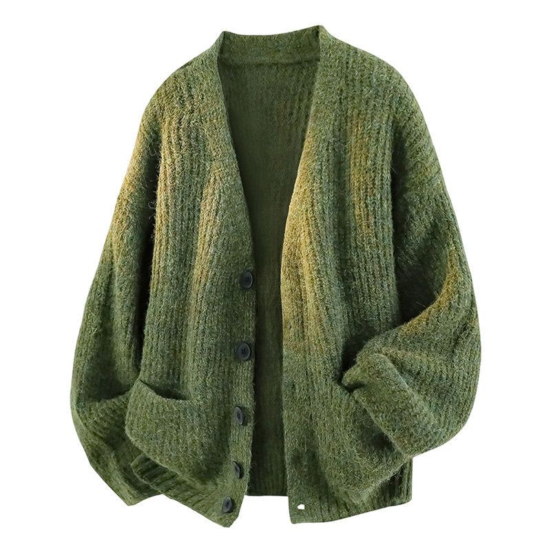 Japanese Woolen Knit Cardigan – Lazy Style Men's Sweater – Japanese vintage | yamalin clothes | Yamalinclothes