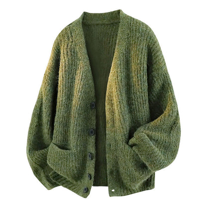 Japanese Woolen Knit Cardigan – Lazy Style Men's Sweater – Japanese vintage | yamalin clothes | Yamalinclothes