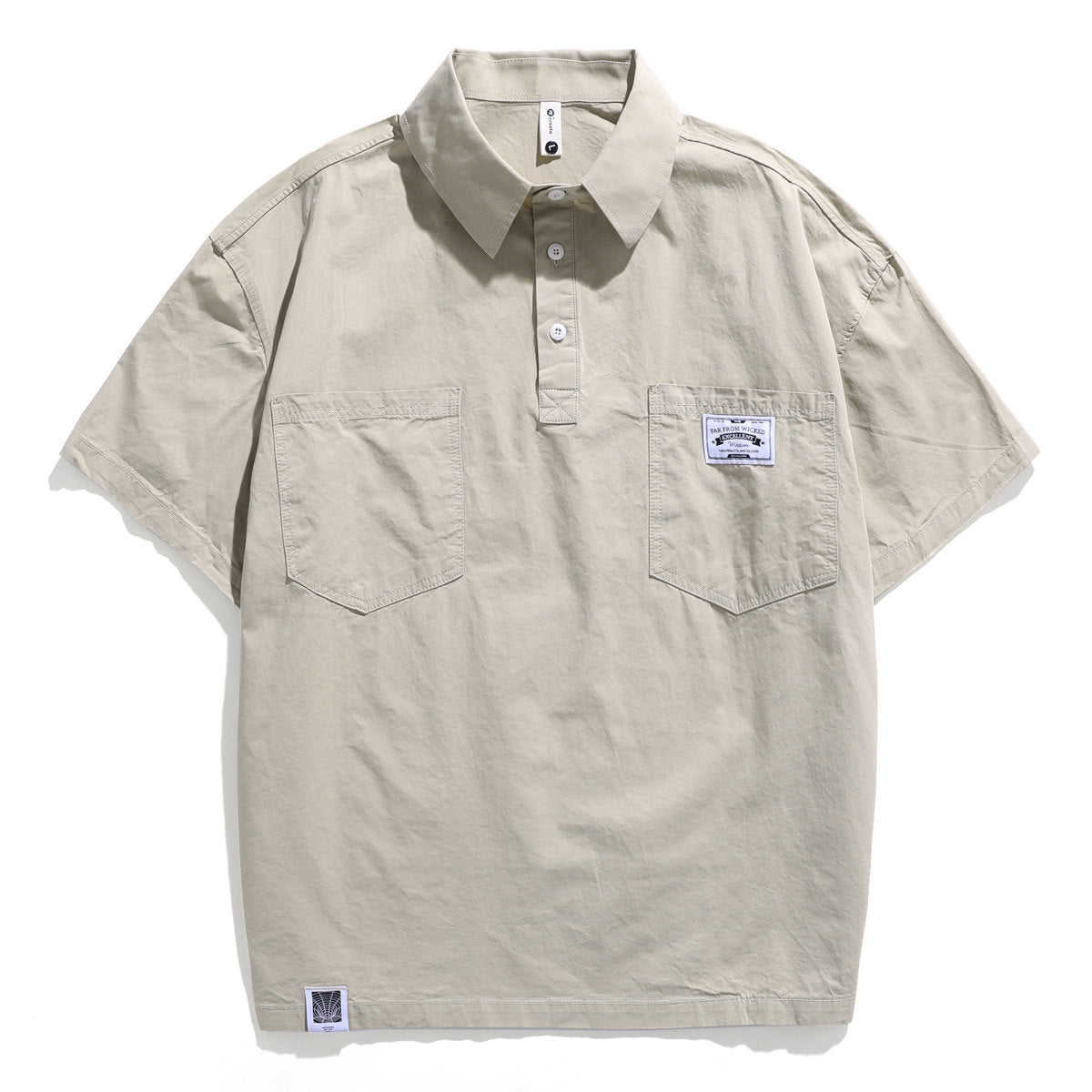 American Casual Tooling Lapel Polo Shirt – Loose Short-Sleeve Men’s Summer Thin Top – Japanese vintage | yamalin clothes | Yamalinclothes