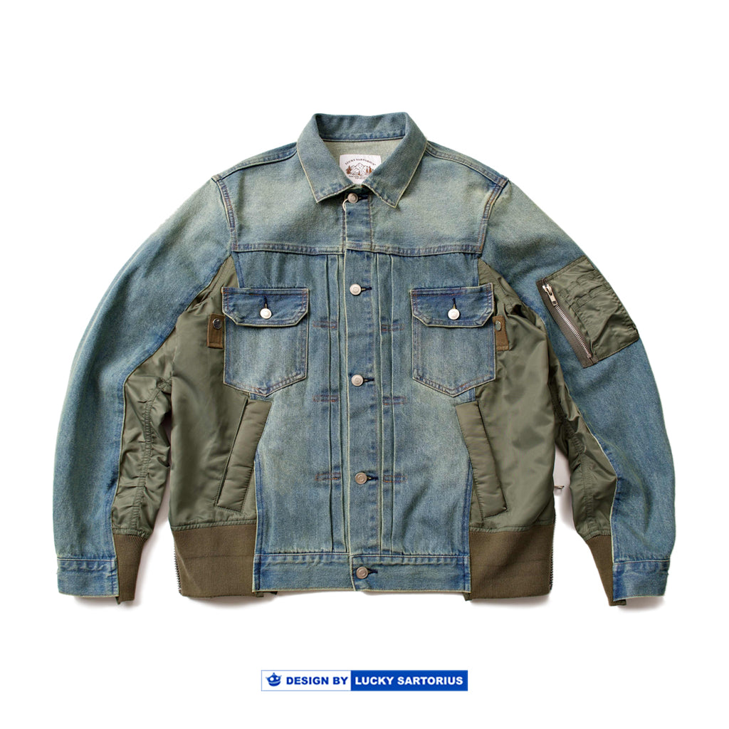 Individual, three-dimensional tailoring, multi-material stitching, deconstructed loose denim jackets, youth men's and women's outerwear, and trendy tops