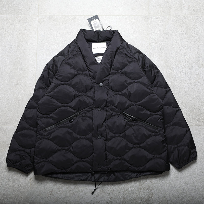 Down robe jacket Wave-shaped down jacket