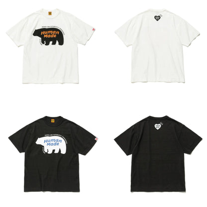 Japanese animal cartoon print 280g cotton short sleeve T-shirt loose round collar cute