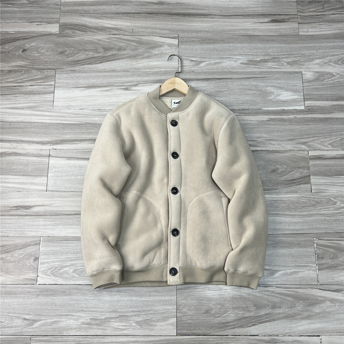 Fleece Lambswool Baseball Collar Jacket – Windproof Loose Unisex – Coats Jackets | japanese streetwear | vintage workwear | unisex | Yamalinclothes