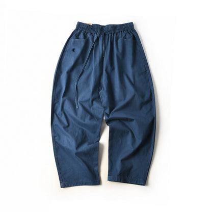 Cotton Balloon Pants – Washed Twill & Drawstring Waist | Yamalinclothes
