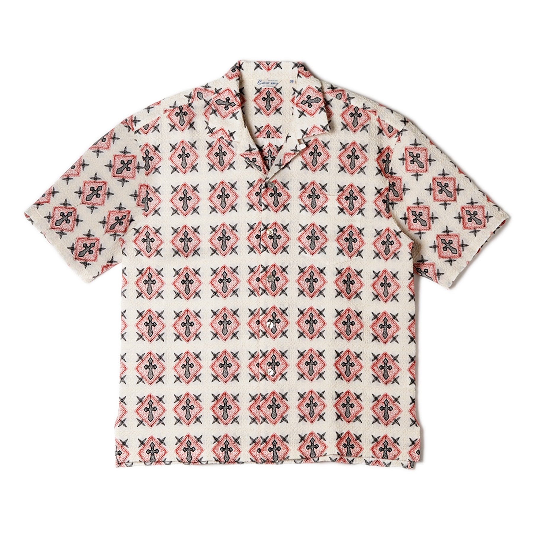 Vintage Kangzheng Labour Union Vintage 100 needle jacquard short sleeves Hawaiian Cuban lining LU958 – Japanese vintage | yamalin clothes | Yamalinclothes
