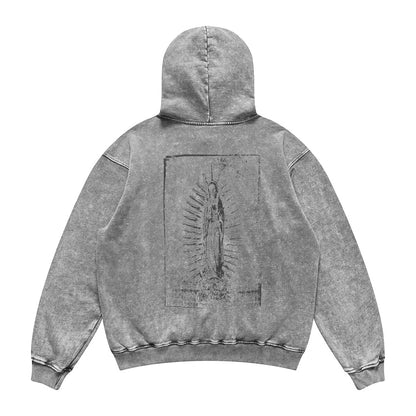 Washed Graphic Hoodie – Faded Back Print | Yamalinclothes