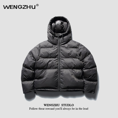 WENGZHU Designer Hooded Puffer Jacket - Loose Warm Bread Coat (Unisex)
