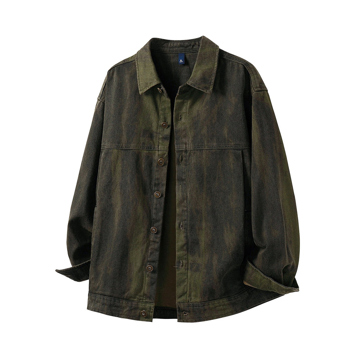 Tie-Dye Washed Cargo Jacket – American Vintage Oversized Unisex