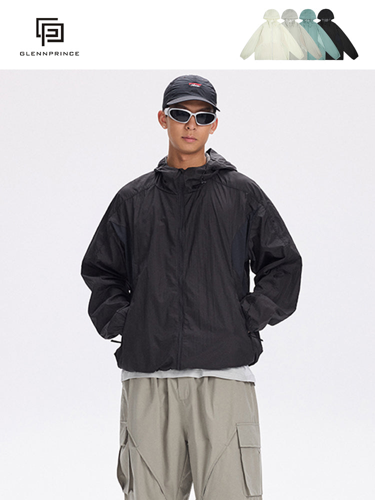 Mountain UPF50+ Mesh Patchwork Hood Light Sunscreen Clothing Men's 2025 Summer Couple Sunscreen Clothing