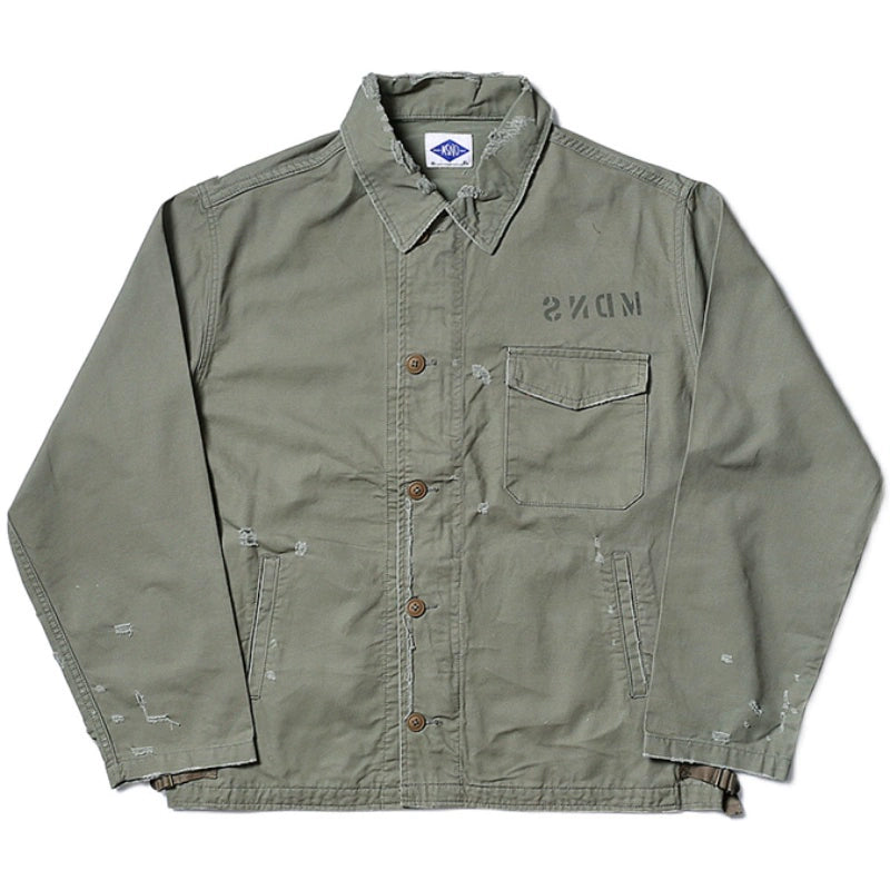 hole patch coat fashion brand washable harbor style tooling jacket