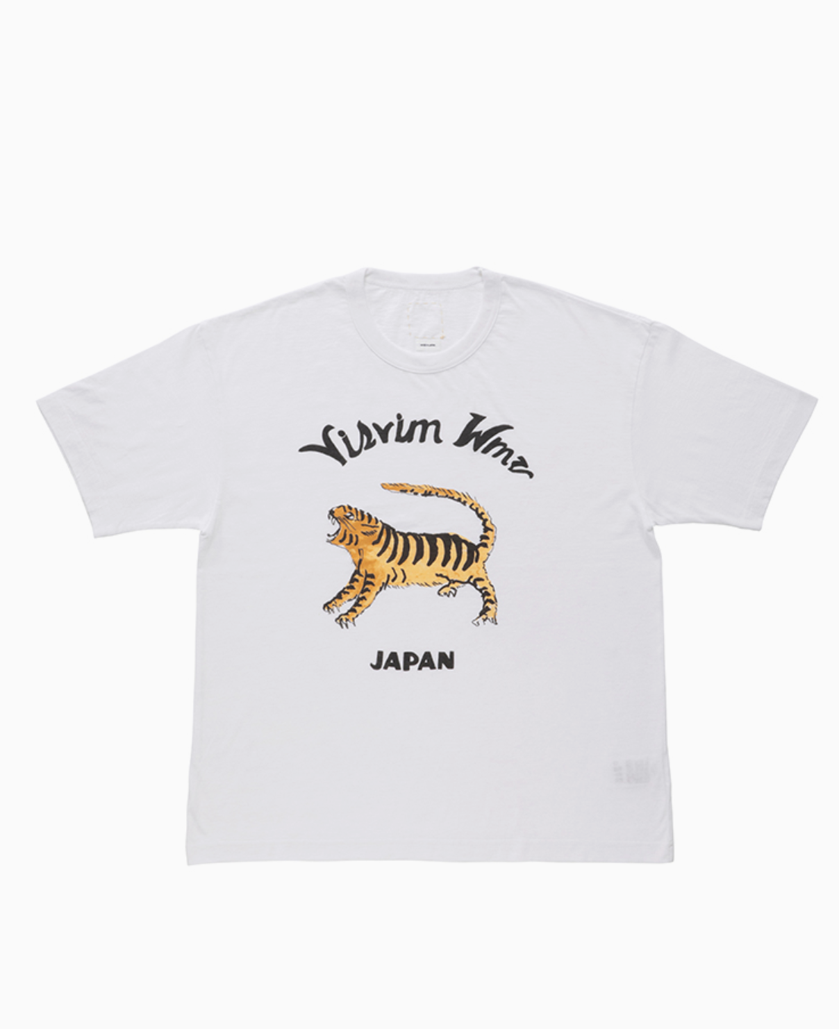 24SS Tora Nakamura Japanese casual long-staple cotton tiger monogram print short sleeve T-shirt