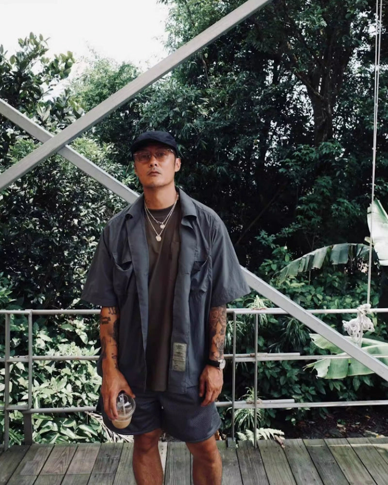 Mesh sports casual shorts for men