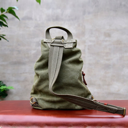 حقيبة كتف واحدة قماش سميك صناعة ثقيلة للرجال، حقيبة كروس عتيقة، حقيبة كاجوال، حقيبة صدر بنمط عسكري 8453