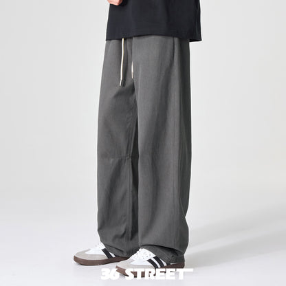 {{ Japanese Tencel Lyocell Loose Straight Cargo Pants – Cool Summer Slacks for Men – Japanese vintage | yamalin clothes | Yamalinclothes }}