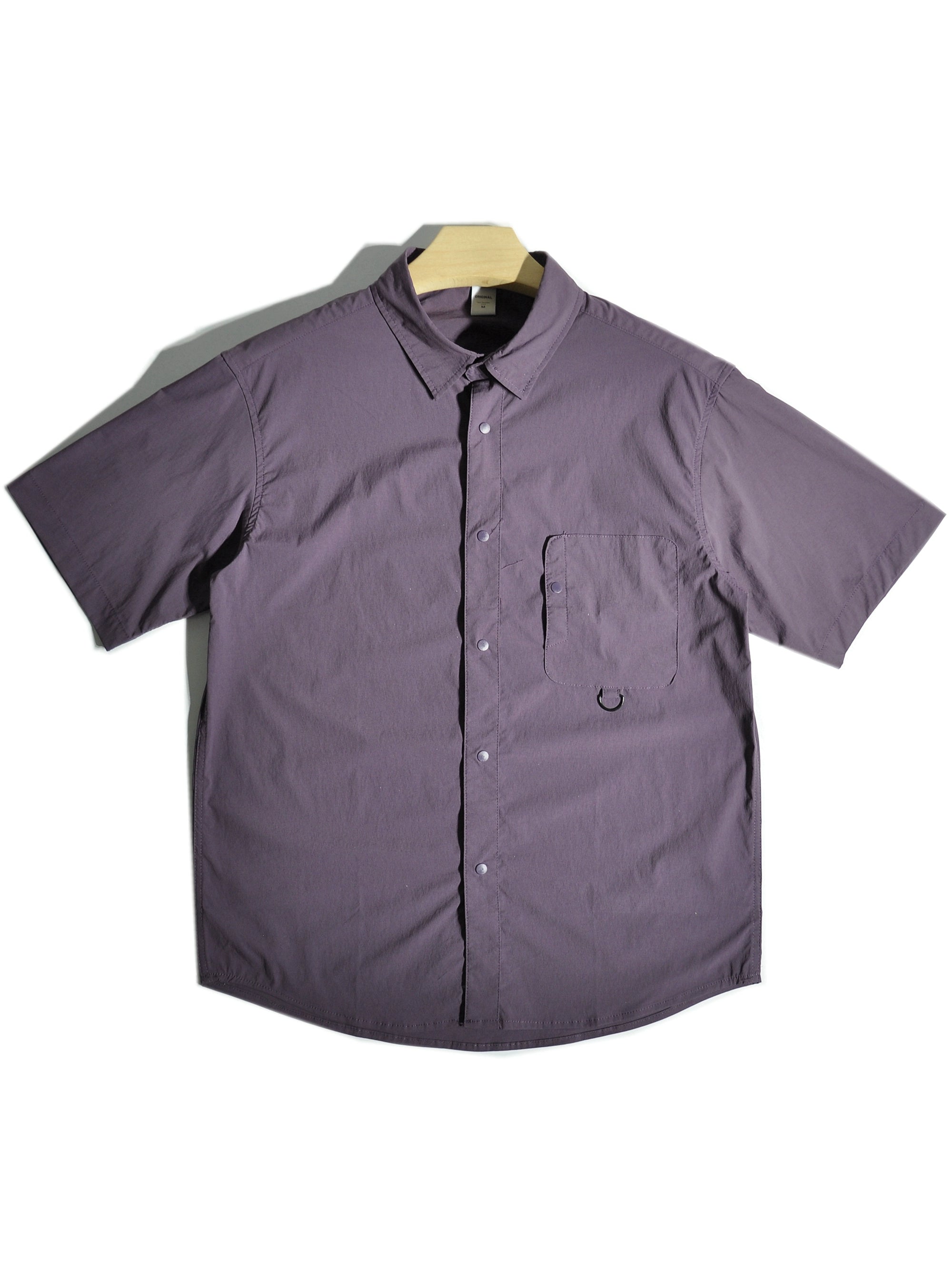 Summer thin quick-drying mountain outdoor functional wind pocket cargo short-sleeved shirt Japanese loose casual shirt men