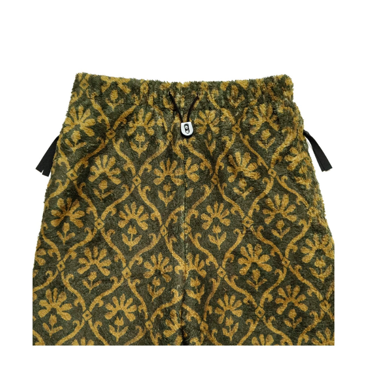 24AW Lambswool Print Floral Warm Loose Straight Trousers pants