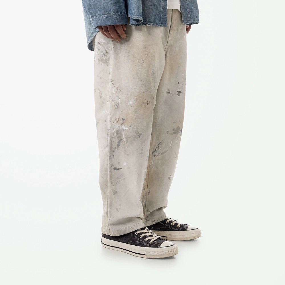 Make old graffiti, dirty jeans, overalls, old pants.