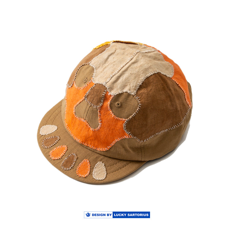 Handmade stickers embroidered short brim cap cartoon skull hat men and women