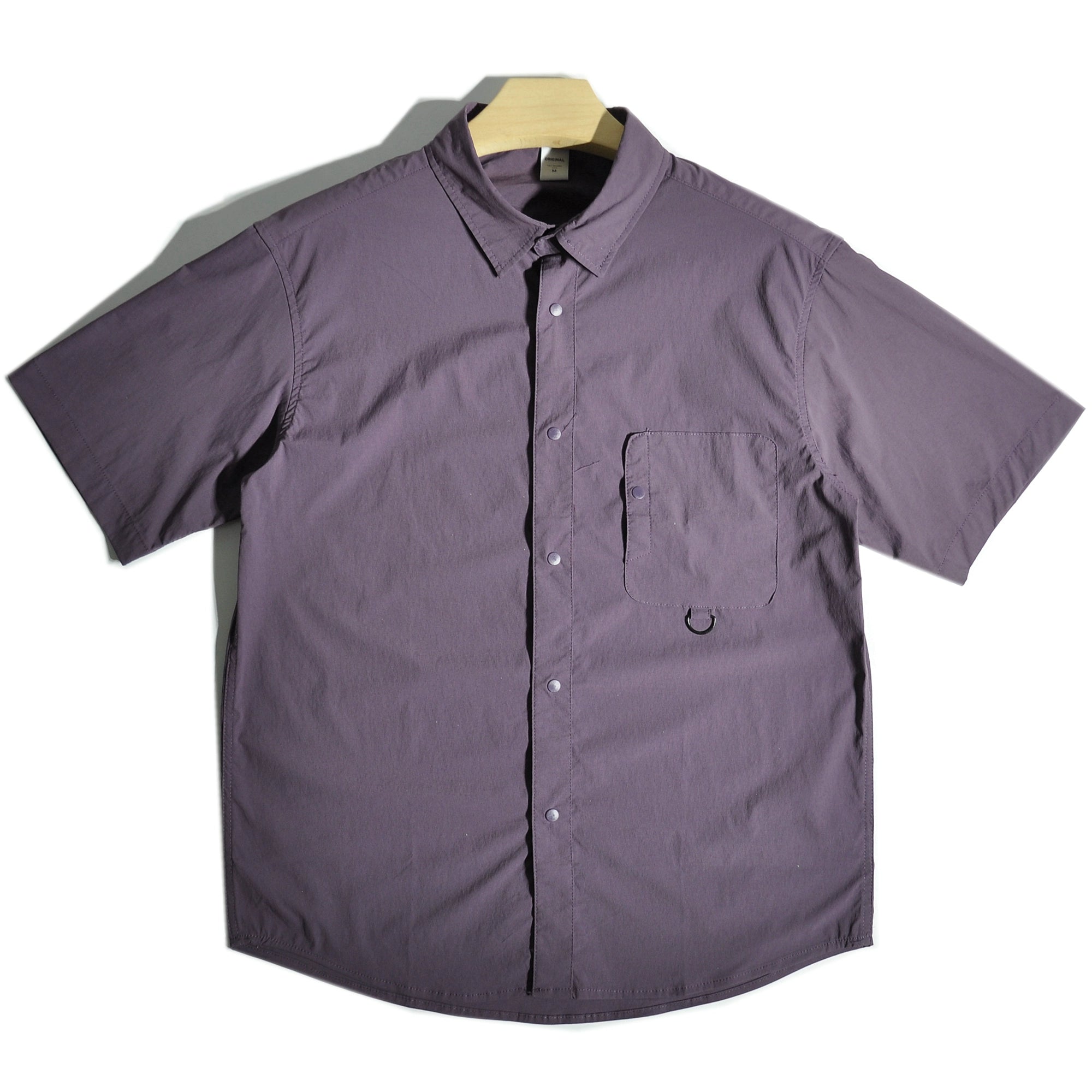 Summer thin quick-drying mountain outdoor functional wind pocket cargo short-sleeved shirt Japanese loose casual shirt men