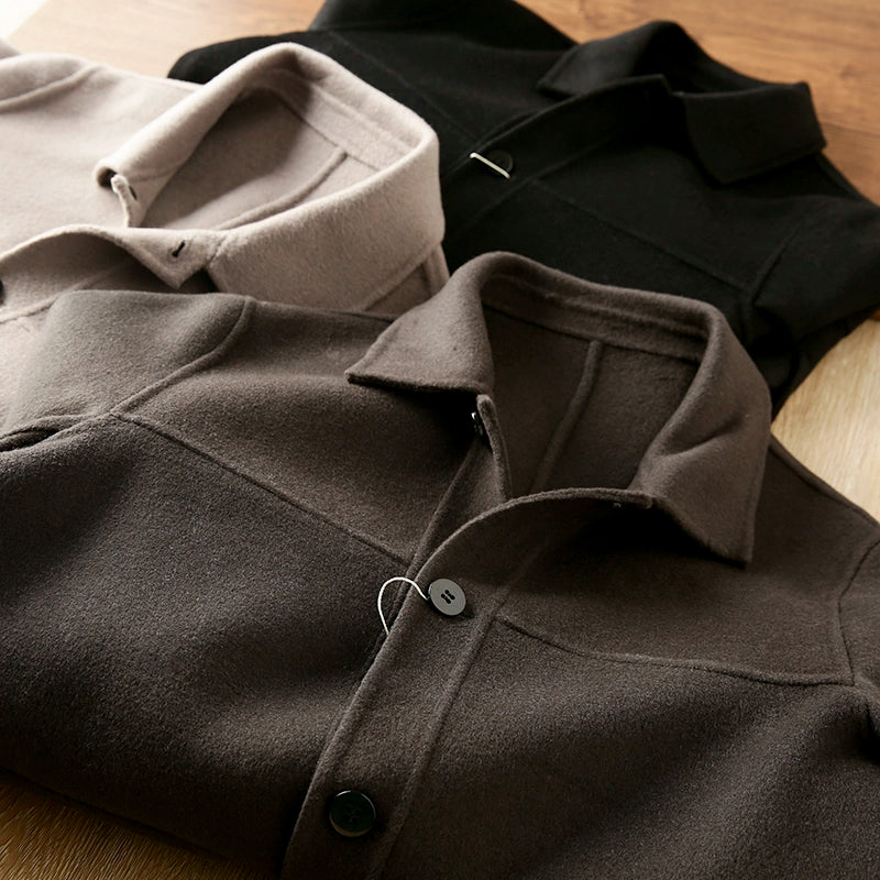 Double-sided wool tweed!original 1399!Italian order high-end men's autumn and winter lapel woolen jacket jacket tide