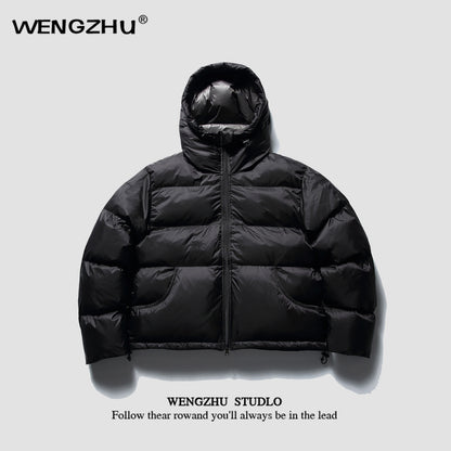 WENGZHU Designer Hooded Puffer Jacket - Loose Warm Bread Coat (Unisex)
