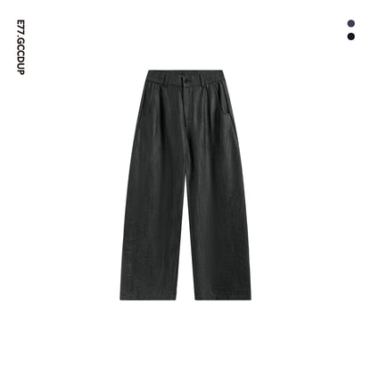 Cationic dyed denim raw color ultra-thin wrinkle-resistant casual jeans