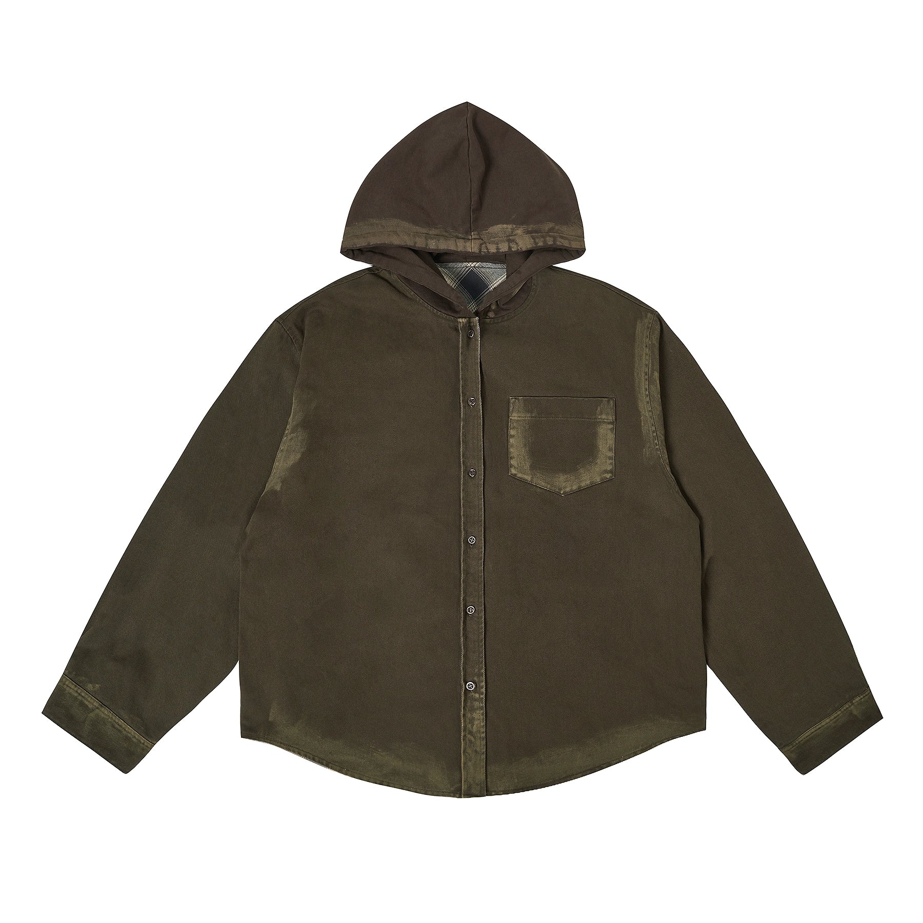 Vintage Reversible Hooded Plaid Jacket – Heavy Dual-Wear (Unisex)