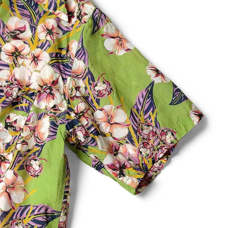 unisex floral print Japanese all-over casual short-sleeved shirt