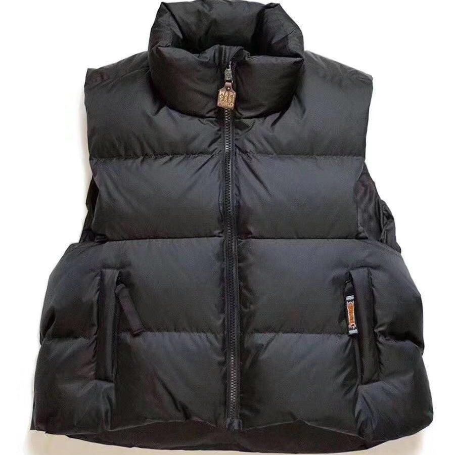 Thickened Down Vest – Vintage Stand Collar Loose Padded Unisex – Vests | japanese streetwear | vintage workwear | unisex | Yamalinclothes