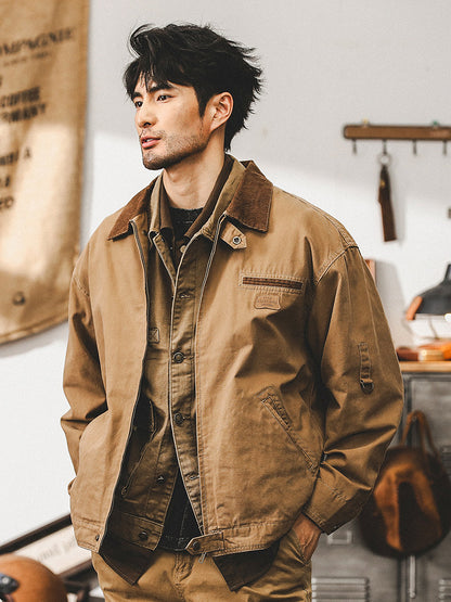 American retro Detroit jacket men's spring trendy tough guy overalls Ami Kaji vintage coat men's spring and autumn style | Japanese vintage | yamalin clothes | Yamalinclothes