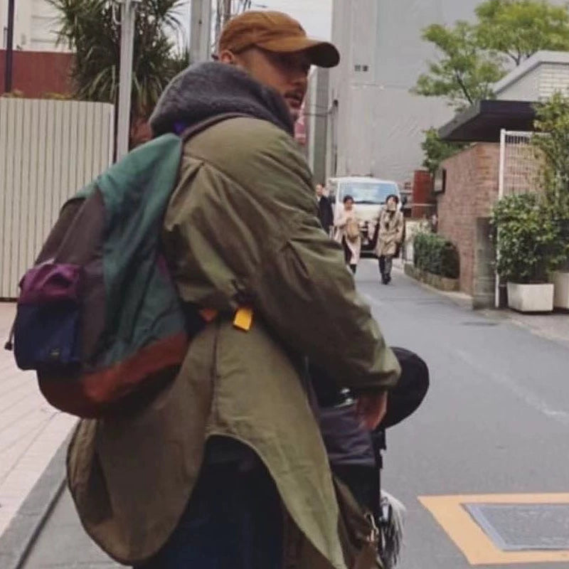 fashion brand medium and long profile loose cotton-padded windbreaker coat Yu Wenle same INS casual cotton coat