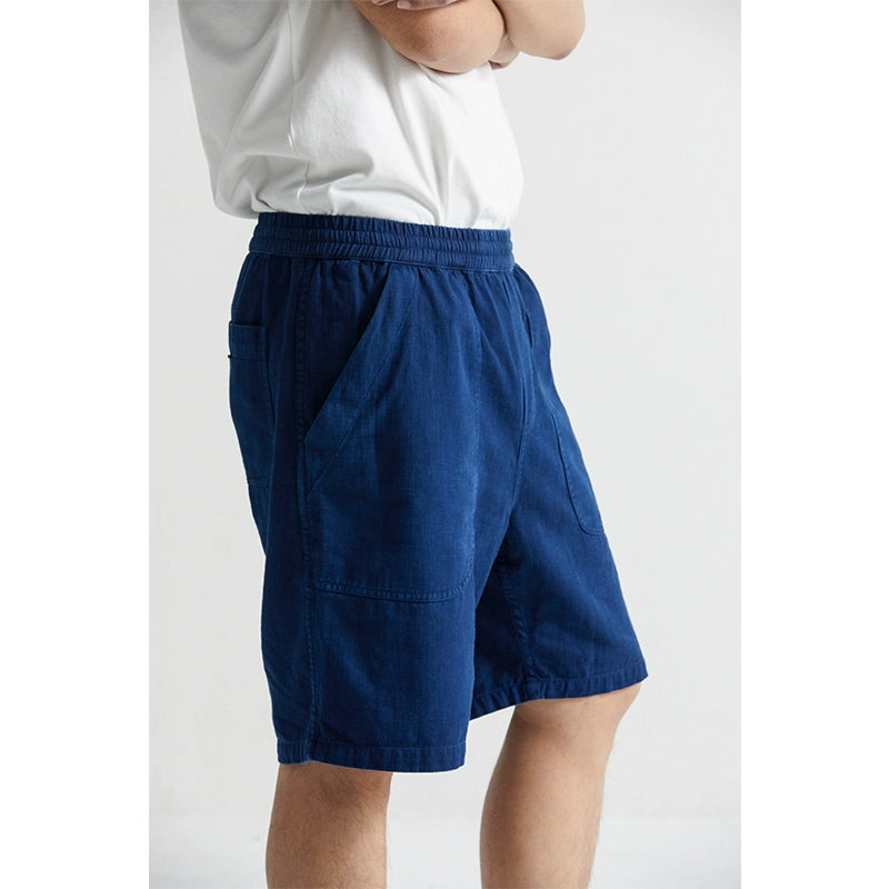 Handmade ancient method plant dyeing frock casual shorts basic cutting five-point pants