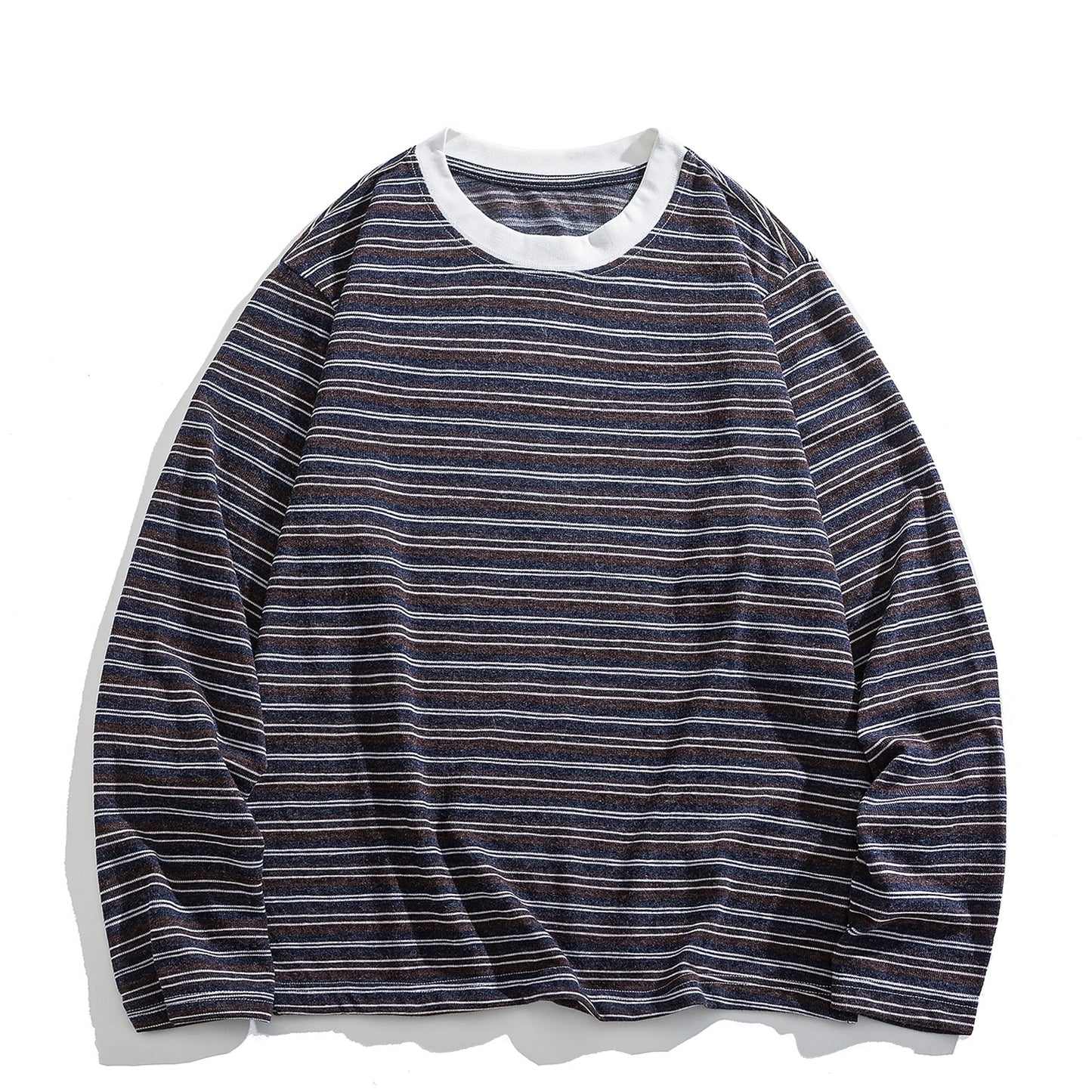 Japanese Vintage Stripe Long-Sleeve T-Shirt – Relaxed Unisex Base Layer Top