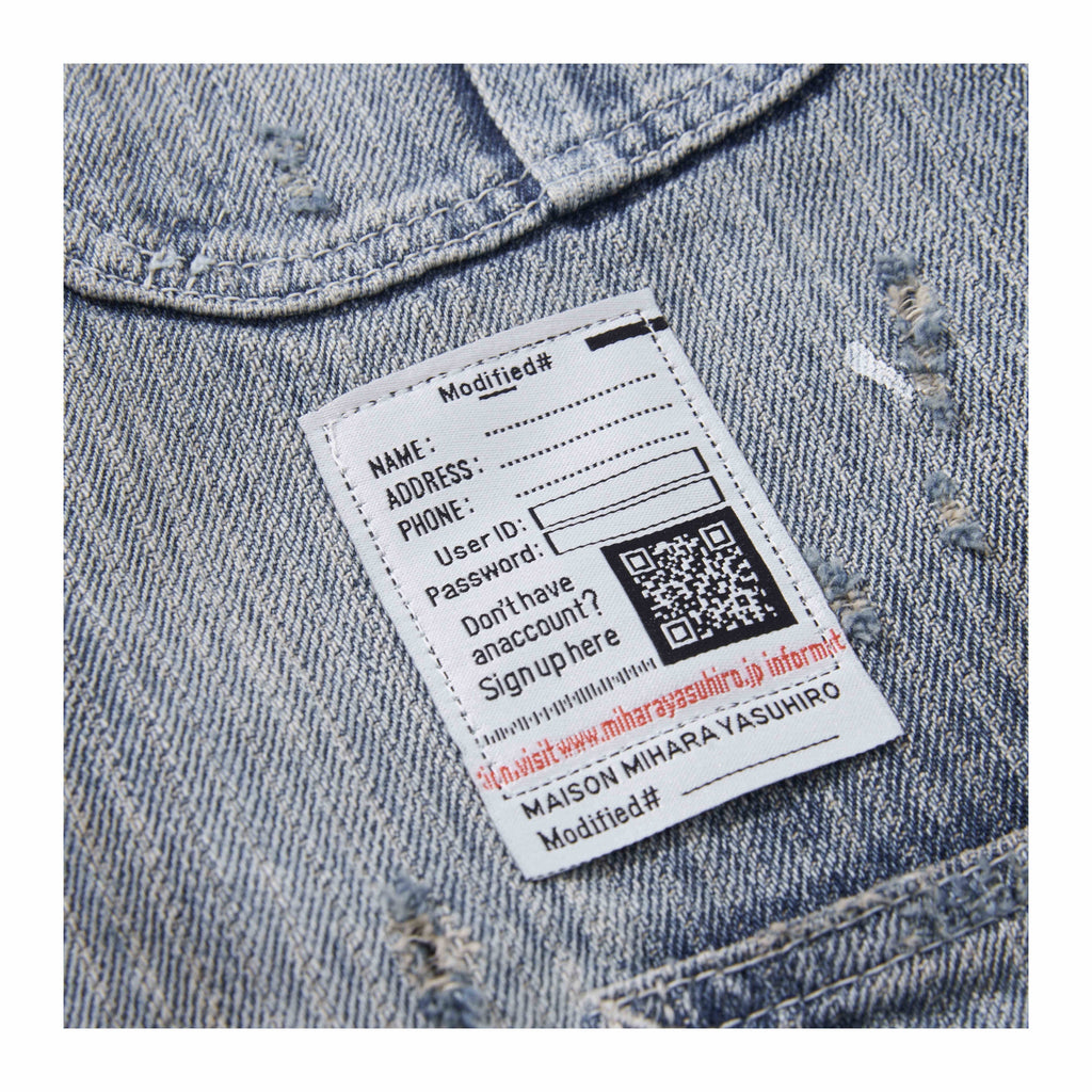 25SS Japanese washed water old loose lapel denim coat