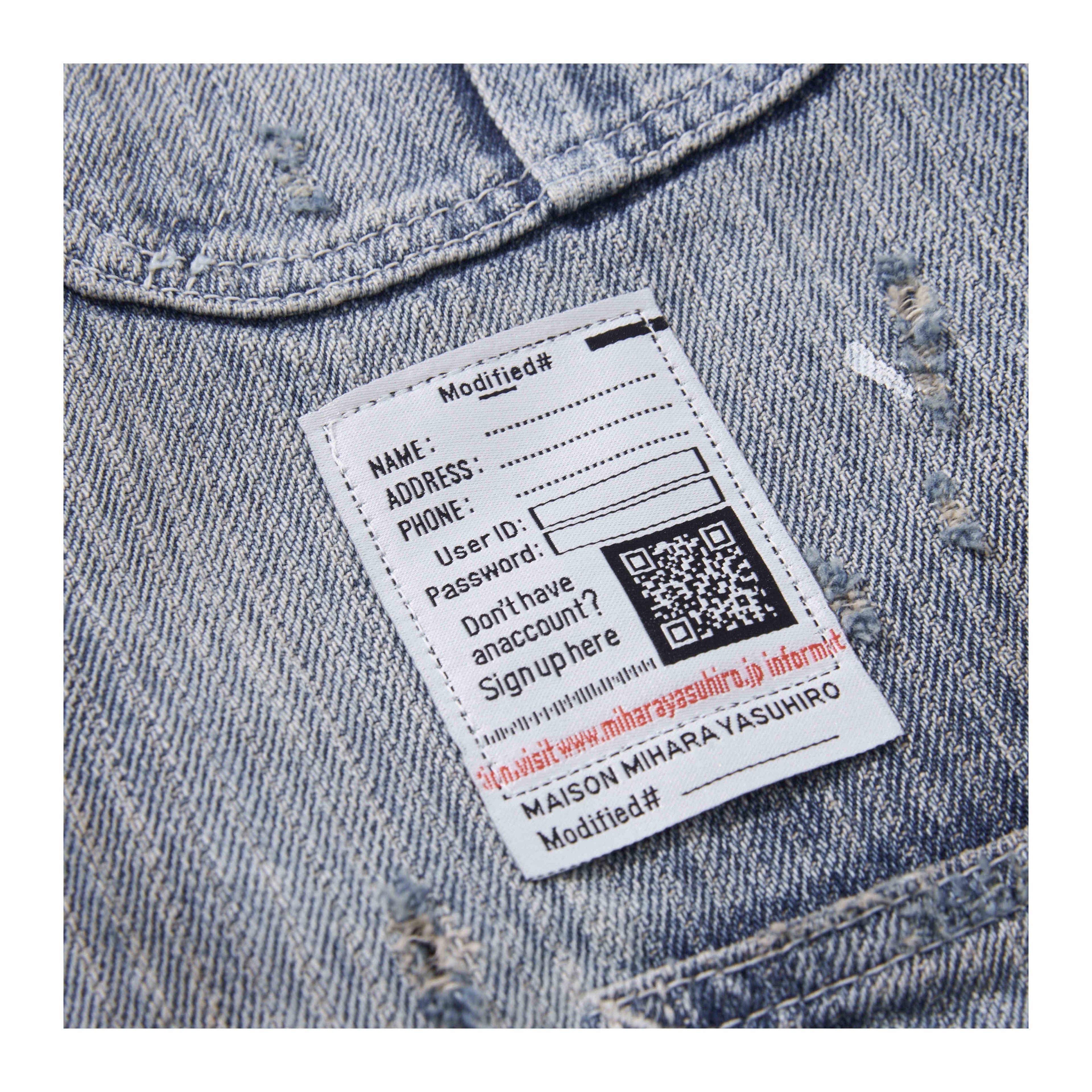 25SS Japanese washed water old loose lapel denim coat