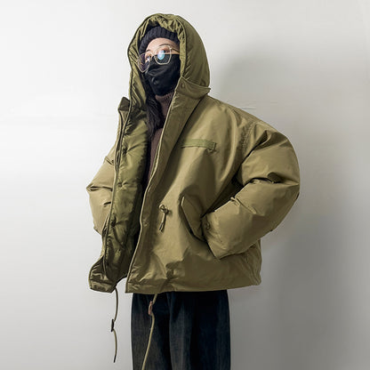 Hooded Padded Jacket – Oversized Drawstring Fit | Yamalinclothes
