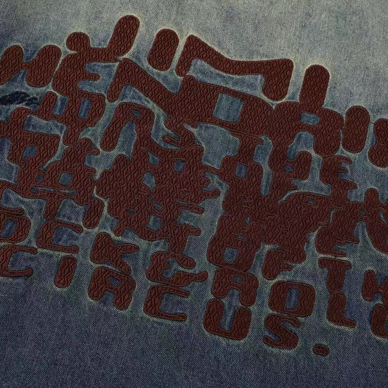 تيشيرت WOODOO بتصميم أمريكي ريترو مغسول متدرج الحروف إبداعي بأكمام قصيرة للرجال والنساء