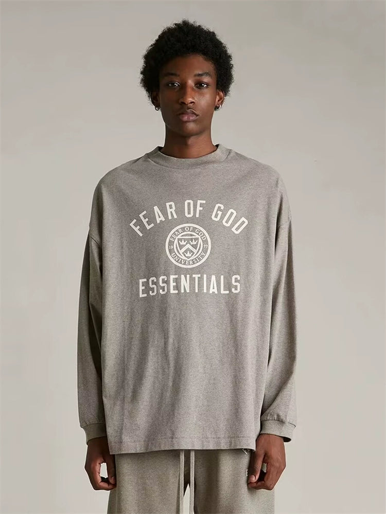 American fashion brand letter print long sleeve T-shirt for men and women loose base layer for men and women