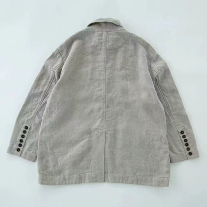 Textured linen suit jacket | Japanese vintage | yamalin clothes | Yamalinclothes