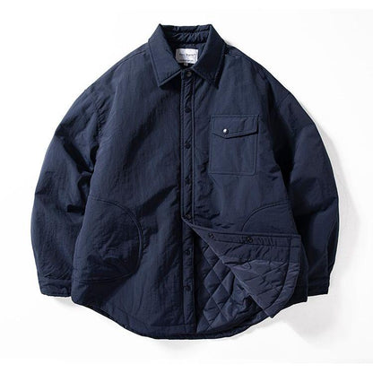 Quilted Lapel Jacket – Windproof Waterproof Oversized Unisex Cotton Padded Coat