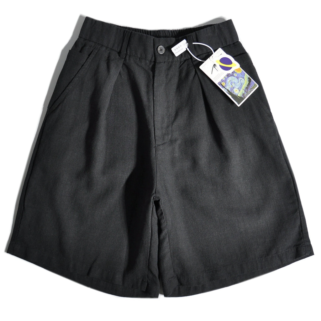 Ramie pendulous profile shorts loose wide leg casual tencel pants