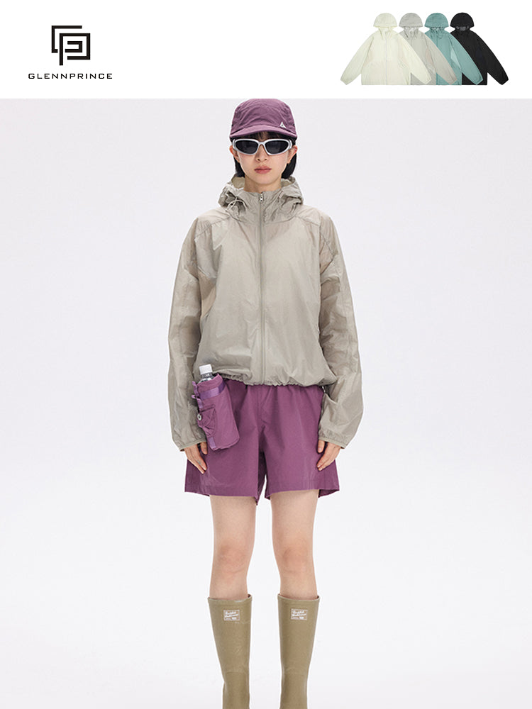 Mountain UPF50+ Mesh Patchwork Hood Light Sunscreen Clothing Men's 2025 Summer Couple Sunscreen Clothing