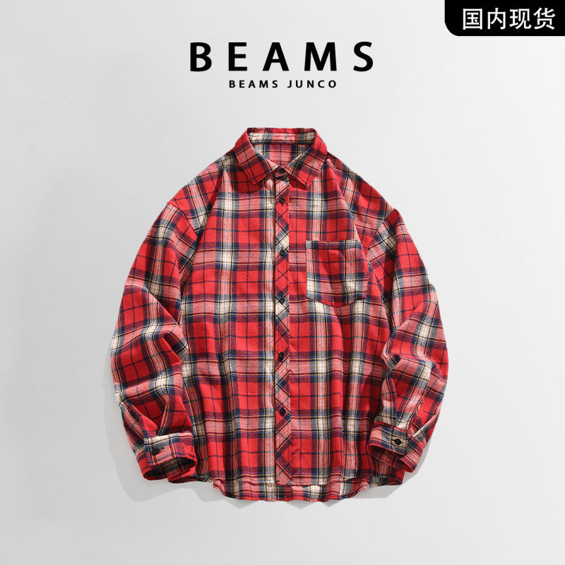 Spring and Autumn Casual Lapel Shirt Fashion Port Style