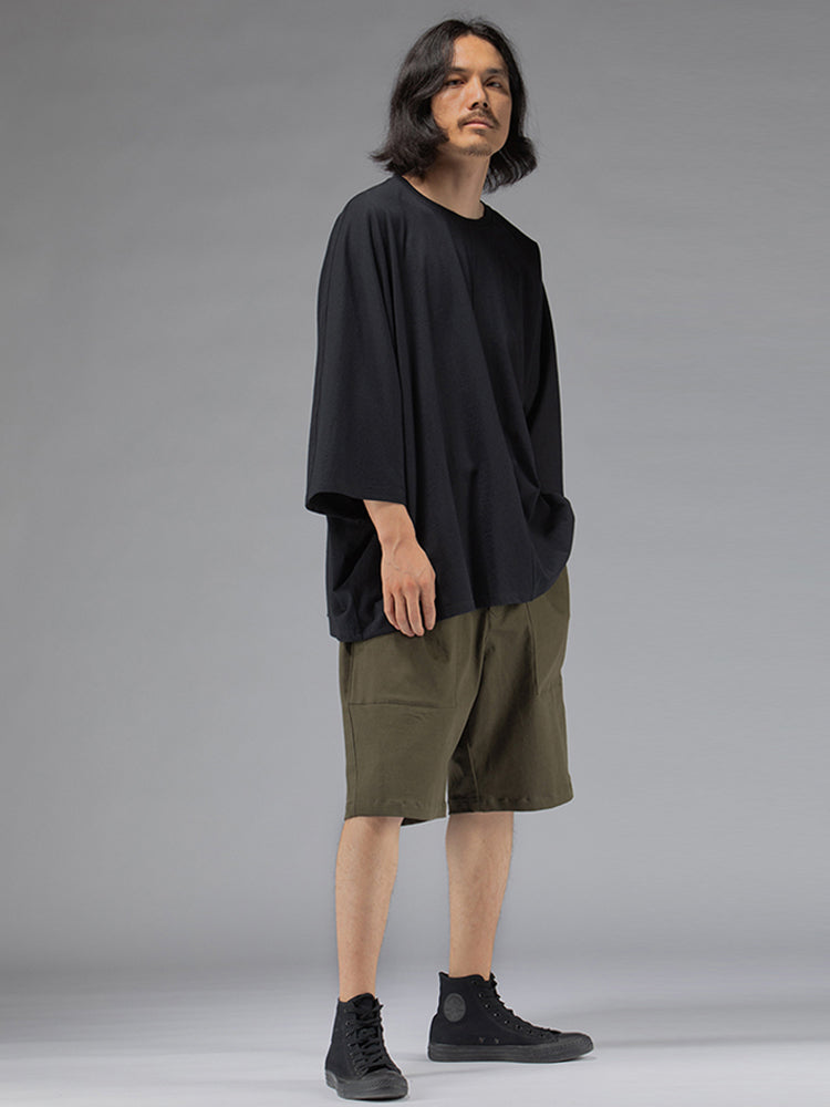 Original design men's knitted spring and summer cotton loose long-sleeved T-shirt thin top