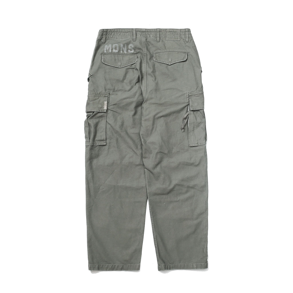 Old washed frock pants loose straight patch casual pants