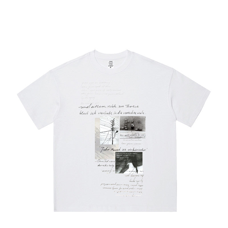 Loose Cotton Anime Print Short Sleeve Shirt – Niche Japanese Streetwear Graphic Tee for Men – Japanese vintage | yamalin clothes | Yamalinclothes