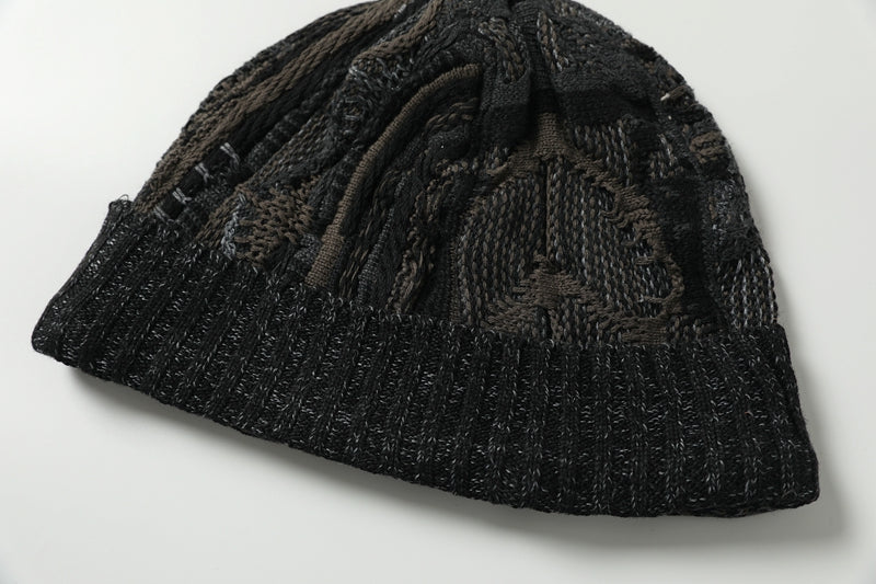 vintage hat knitted woolen cold hat jacquard anti-war hat