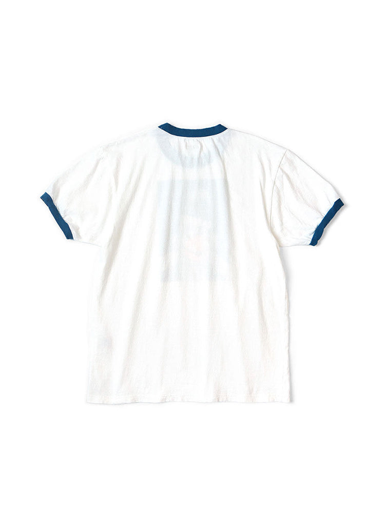 Japanese unisex cartoon little monkey print loose casual crew neck short sleeve T-shirt