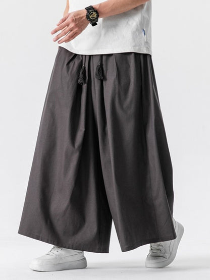 Cotton Linen Wide-Leg Pants – Japanese Bell Bottom Loose Unisex – Japanese vintage | fall outfits 2026 | fall winter outfits | classy winter outfits | lazy comfy outfits | japanese streetwear | vintage workwear | yamalin clothes | Yamalinclothes
