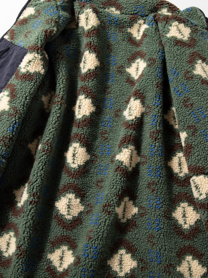 Reversible Fleece Jacket – Geometric Pattern | Yamalinclothes | Vintage workwear outfit